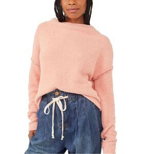 Free People San Vicente Pullover Cherry Peach Combo